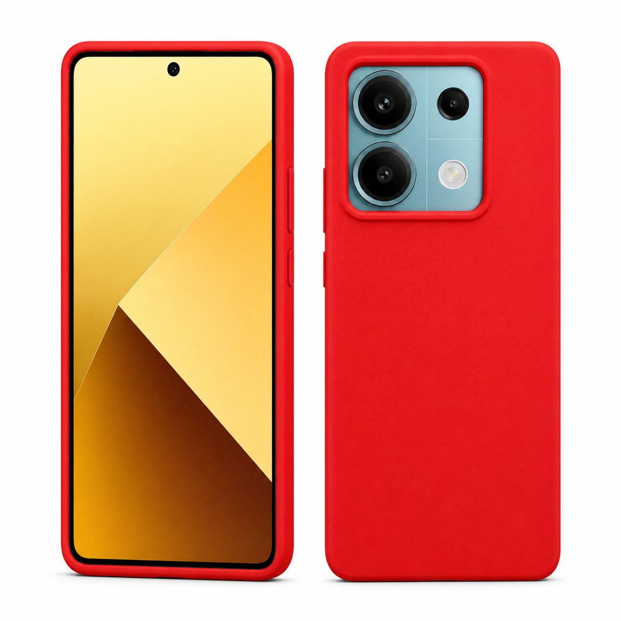 Xiaomi Redmi Note 13 5G Silicone Pro Silikon Hülle in Rot – Produktansicht