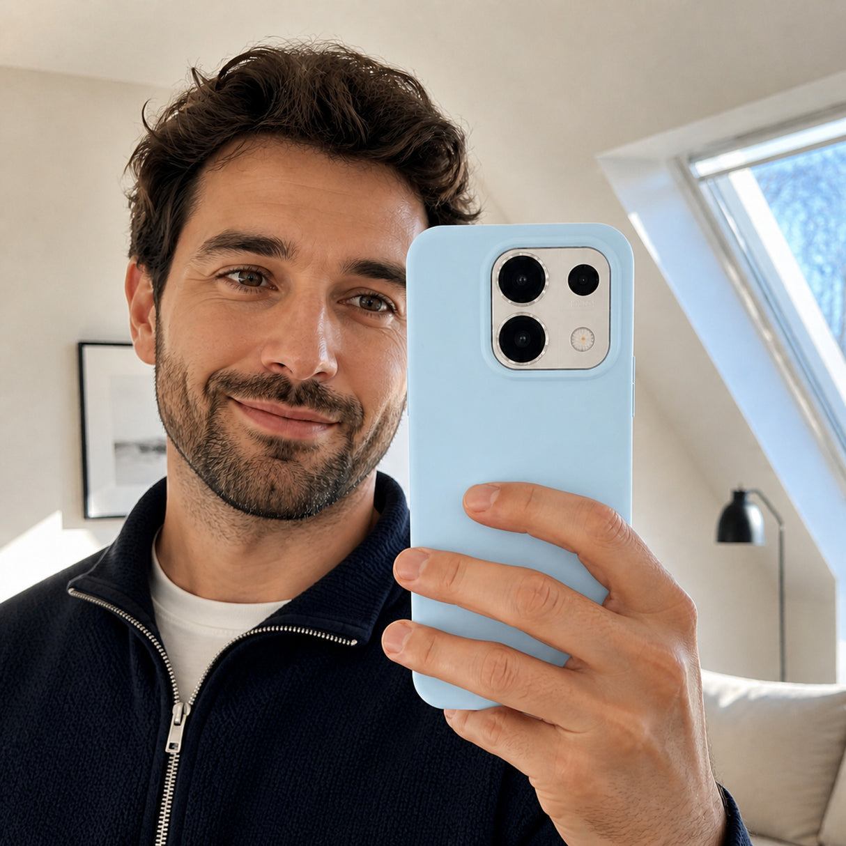 Xiaomi Redmi Note 13 5G Silicone Pro Silikon Hülle Wolkenblau – Detailansicht 6