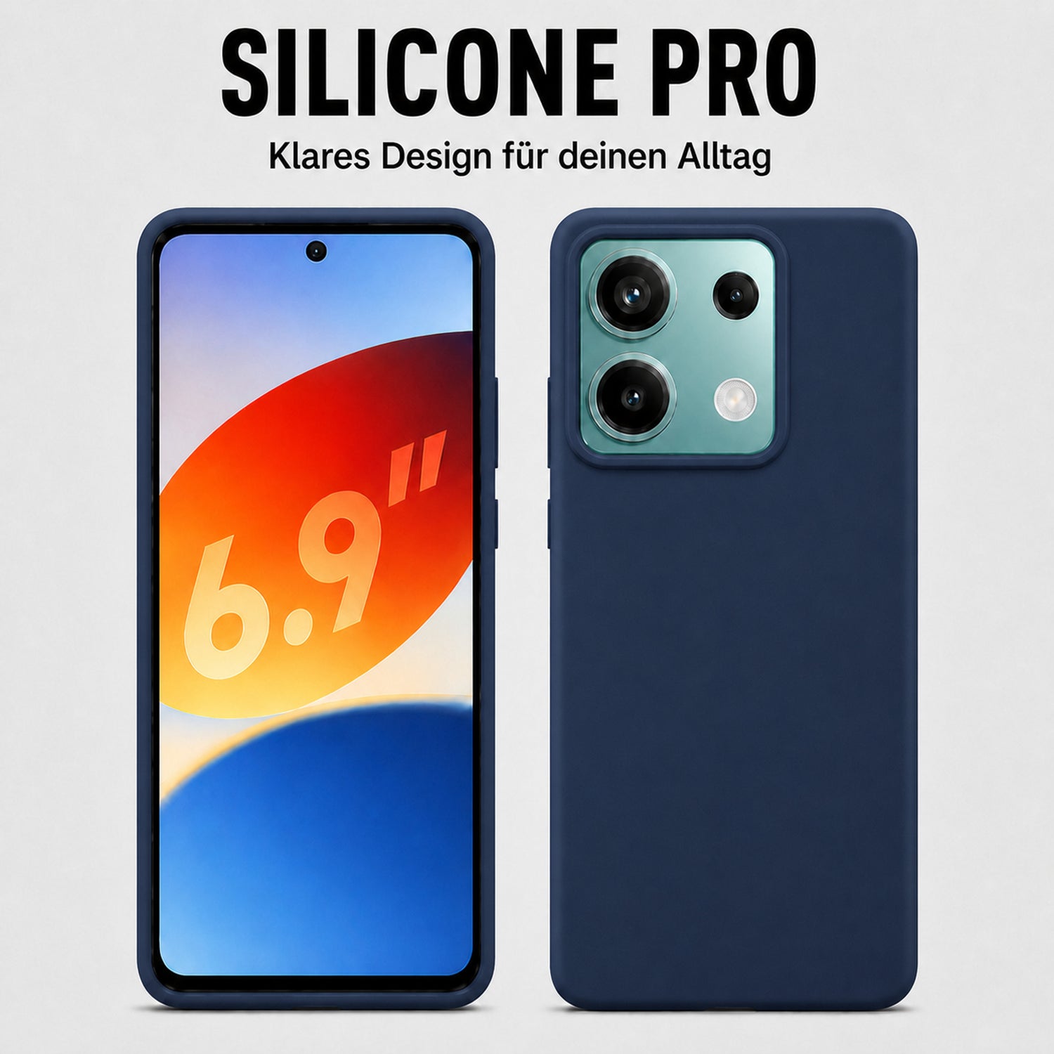 Xiaomi Redmi Note 13 Pro 5G Silicone Pro Silikon Hülle Marineblau – Detailansicht 5
