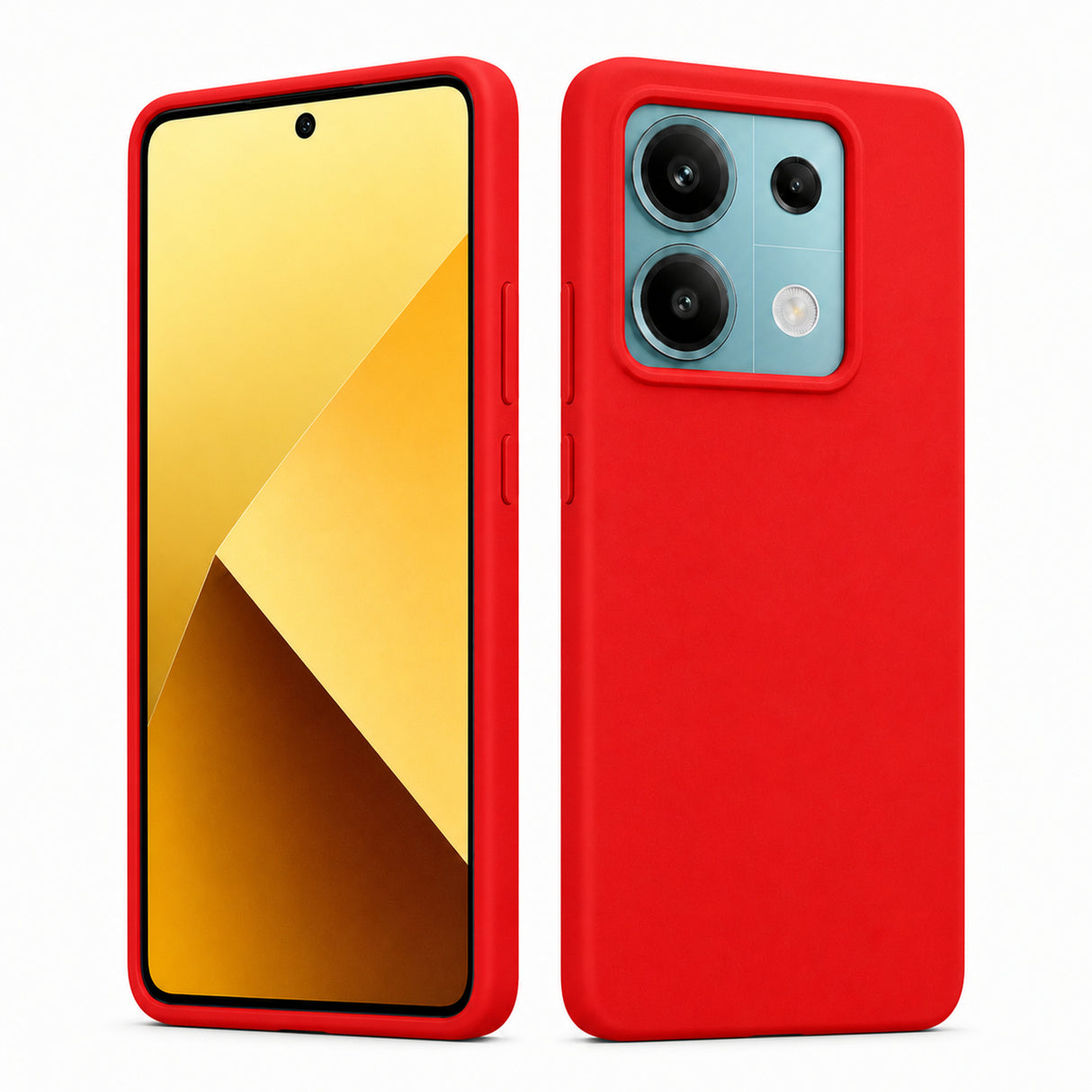 Xiaomi Redmi Note 13 Pro 5G Silicone Pro Silikon Hülle in Rot – Produktansicht