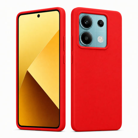 Xiaomi Redmi Note 13 Pro 5G Silicone Pro Silikon Hülle in Rot – Produktansicht