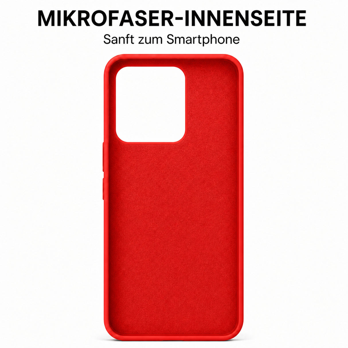Xiaomi Redmi Note 13 Pro 5G Silicone Pro Silikon Hülle Rot – Detailansicht 4