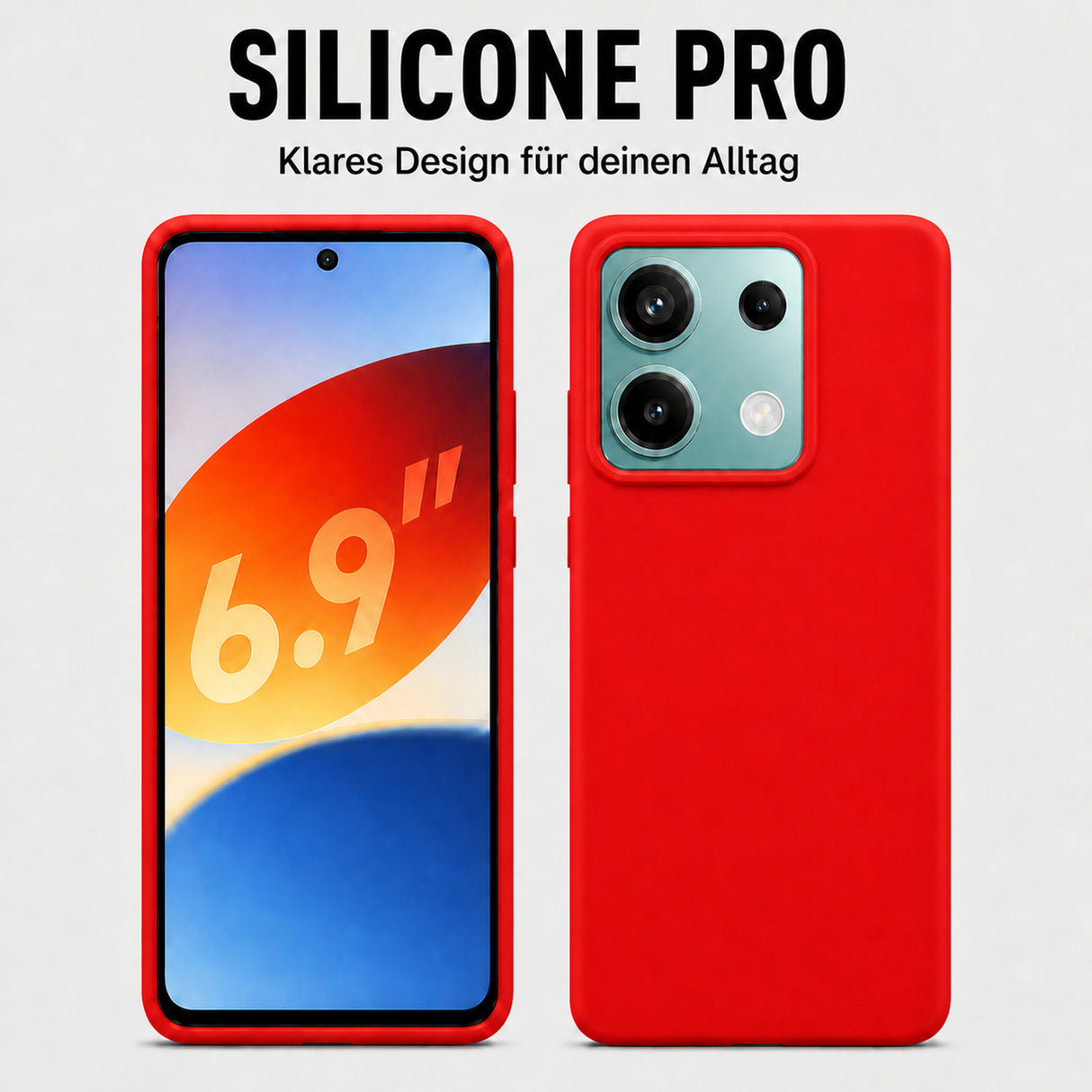 Xiaomi Redmi Note 13 Pro 5G Silicone Pro Silikon Hülle Rot – Detailansicht 5
