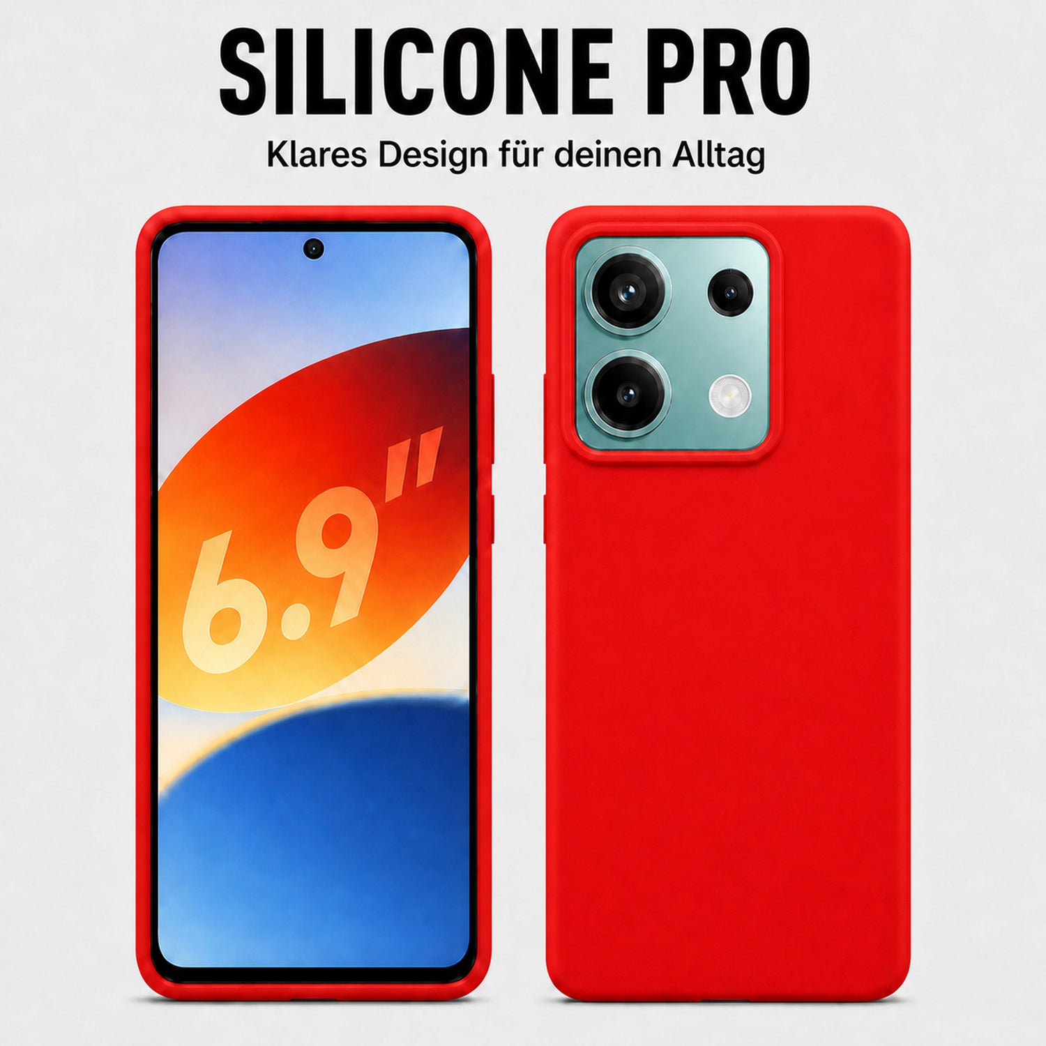 Xiaomi Redmi Note 13 Pro 5G Silicone Pro Silikon Hülle Rot – Detailansicht 5
