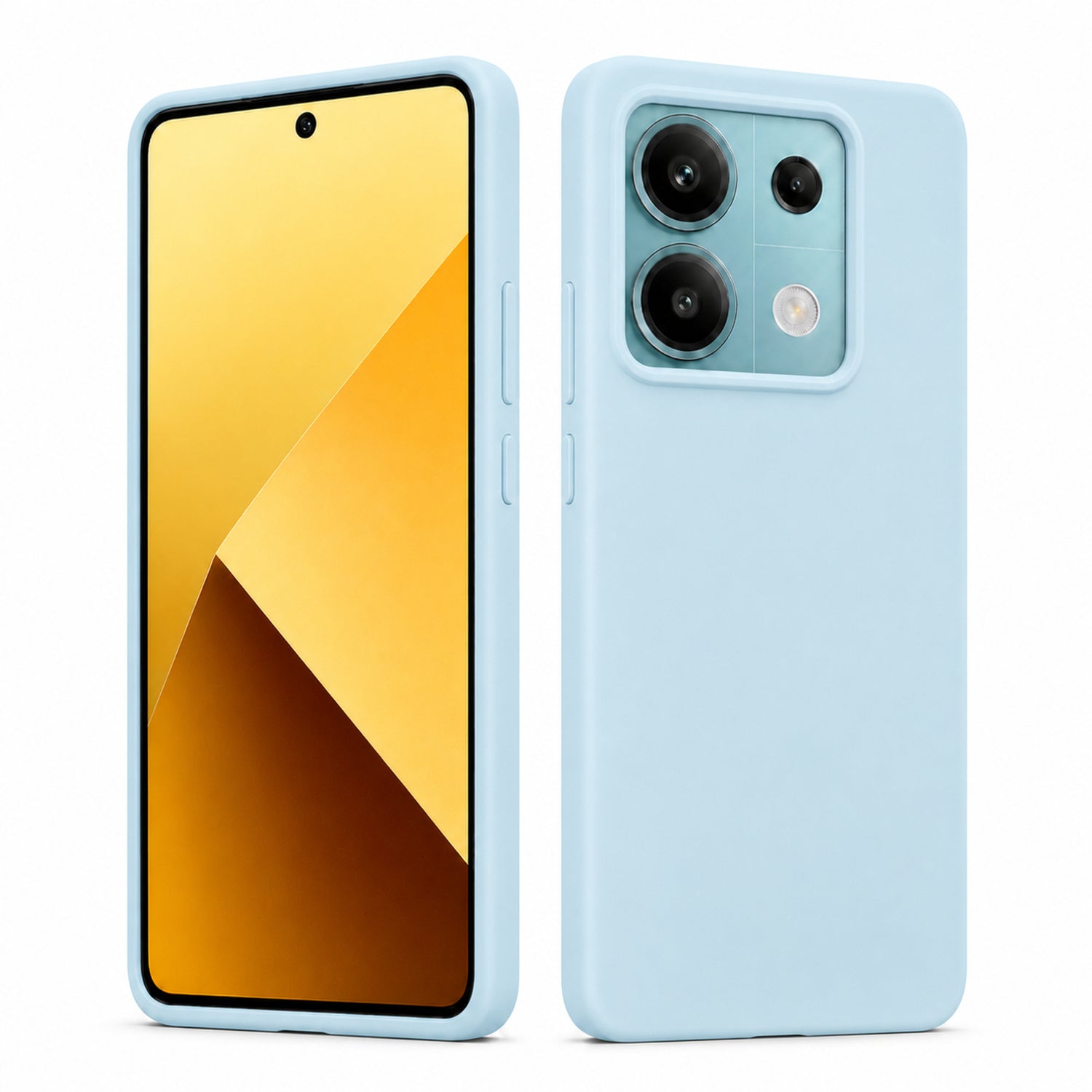 Xiaomi Redmi Note 13 Pro 5G Silicone Pro Silikon Hülle in Wolkenblau – Produktansicht