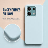Xiaomi Redmi Note 13 Pro 5G Silicone Pro Silikon Hülle Wolkenblau – Detailansicht 1