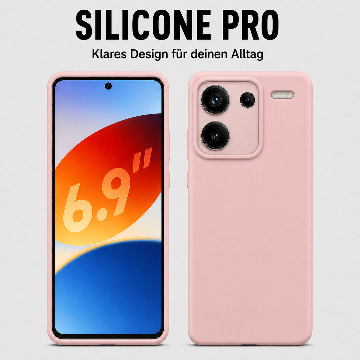 Xiaomi Redmi Note 13 Pro+ 5G Silicone Pro Silikon Hülle Altrosa – Detailansicht 5