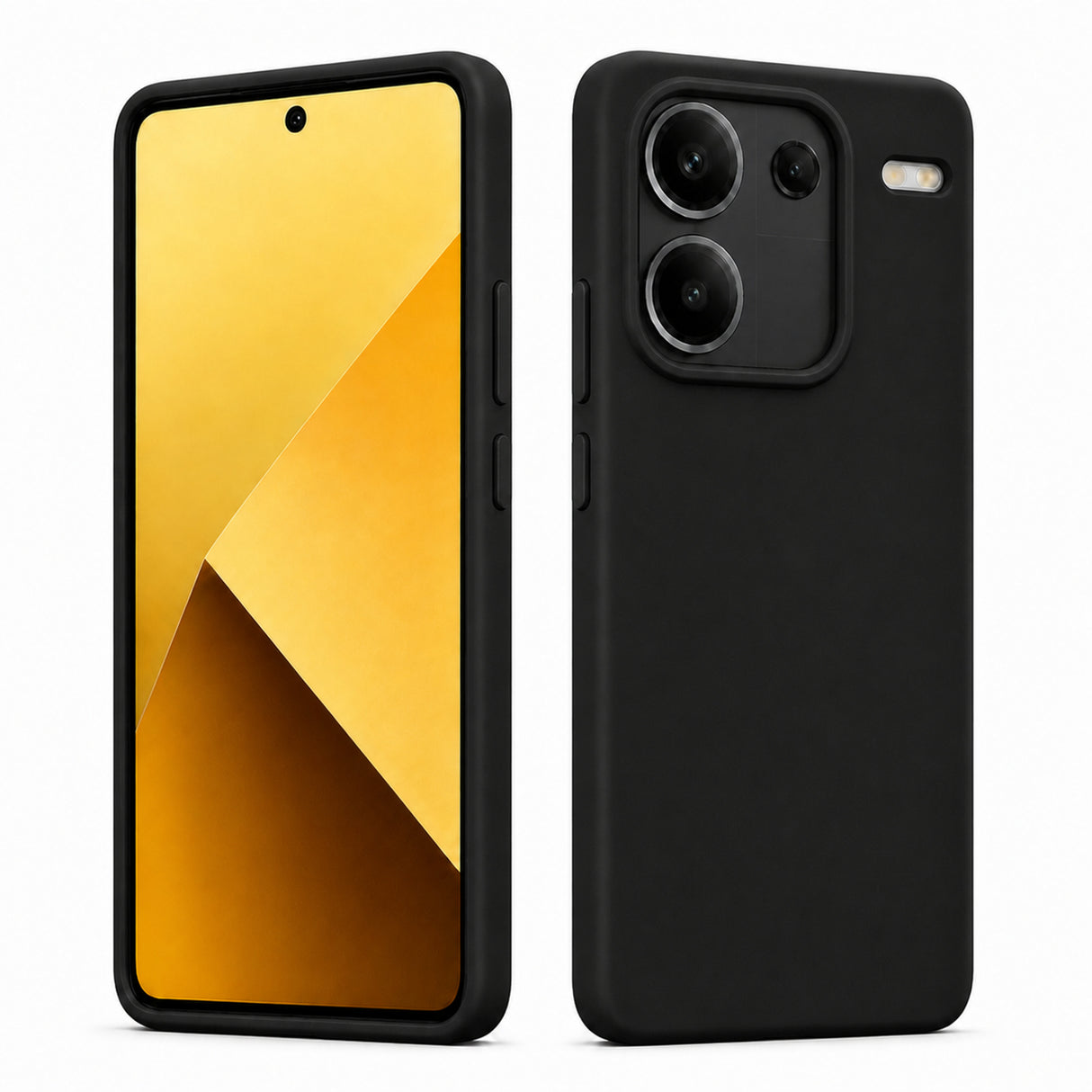 Xiaomi Redmi Note 13 Pro+ 5G Silicone Pro Silikon Hülle in Schwarz – Produktansicht