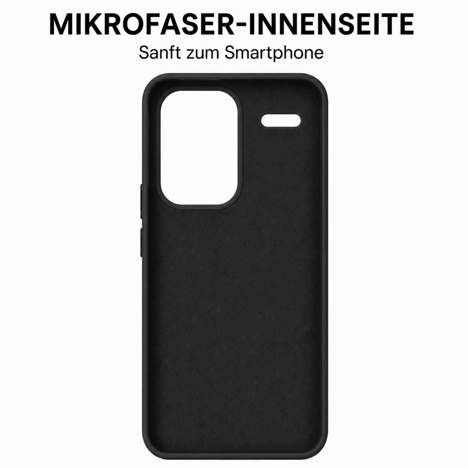 Xiaomi Redmi Note 13 Pro+ 5G Silicone Pro Silikon Hülle Schwarz – Detailansicht 4