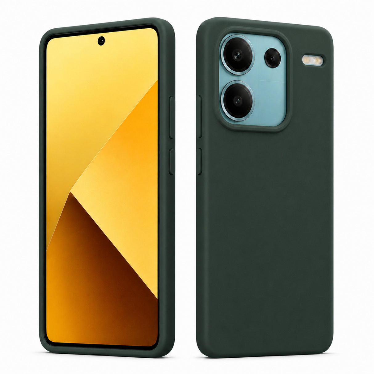 Xiaomi Redmi Note 13 Pro+ 5G Silicone Pro Silikon Hülle in Tannengrün – Produktansicht