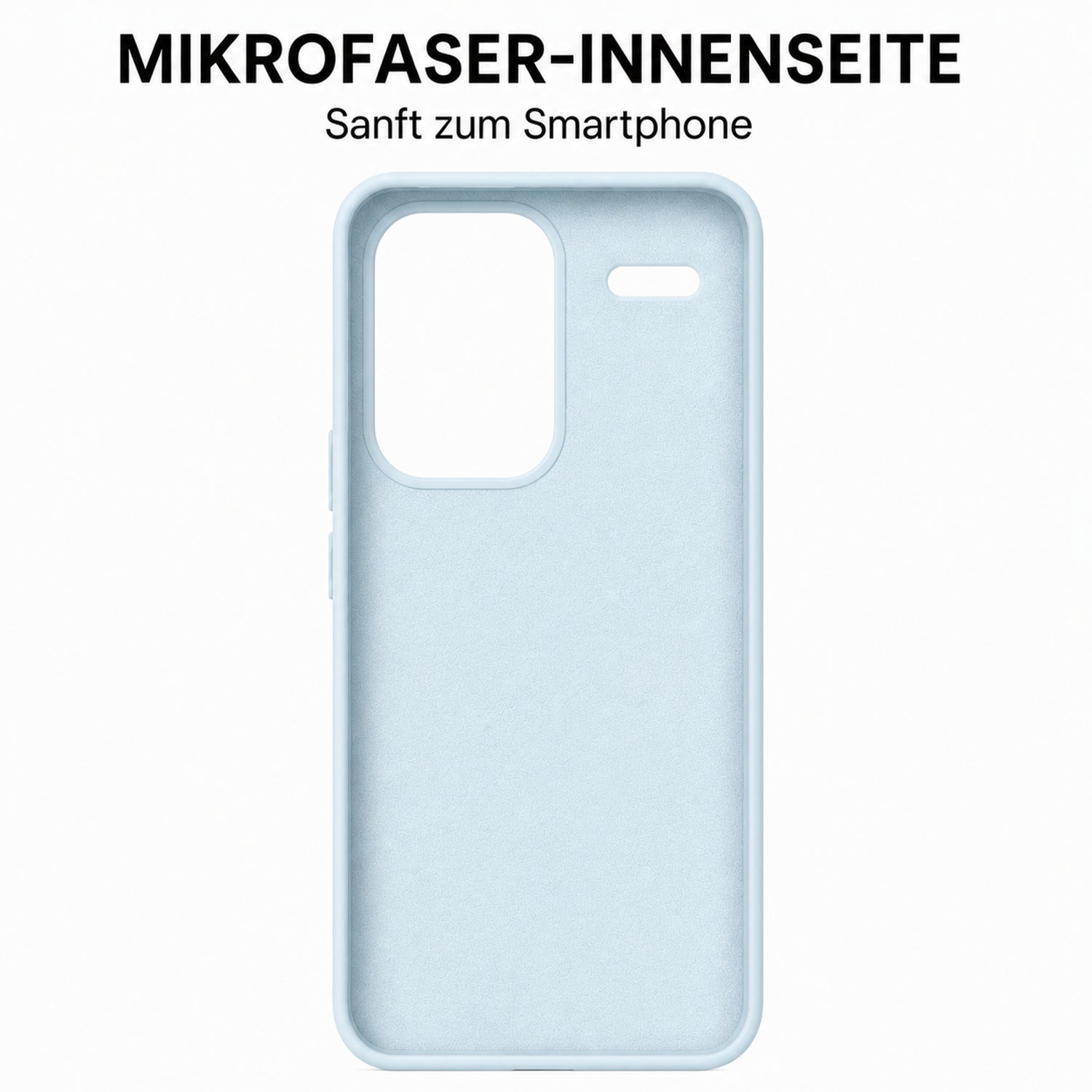 Xiaomi Redmi Note 13 Pro+ 5G Silicone Pro Silikon Hülle Wolkenblau – Detailansicht 4