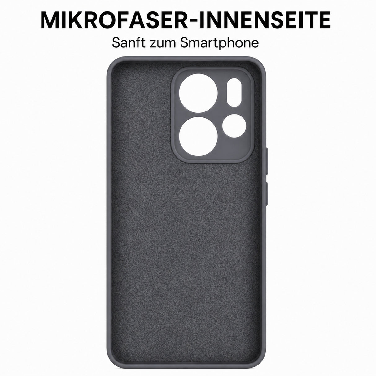 Xiaomi Redmi Note 14 4G Silicone Pro Silikon Hülle Anthrazit – Detailansicht 4