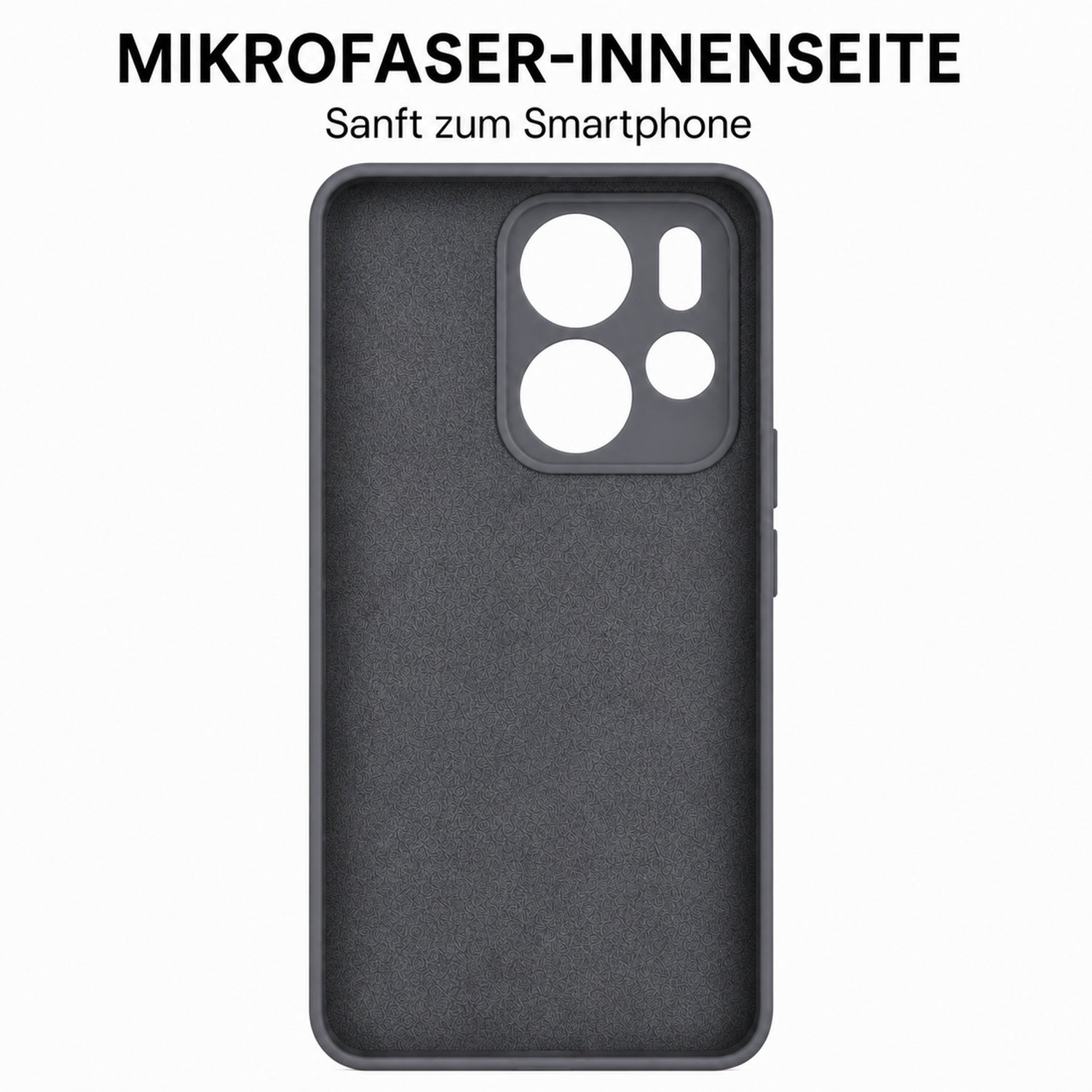 Xiaomi Redmi Note 14 4G Silicone Pro Silikon Hülle Anthrazit – Detailansicht 4