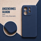 Xiaomi Redmi Note 14 4G Silicone Pro Silikon Hülle Marineblau – Detailansicht 1