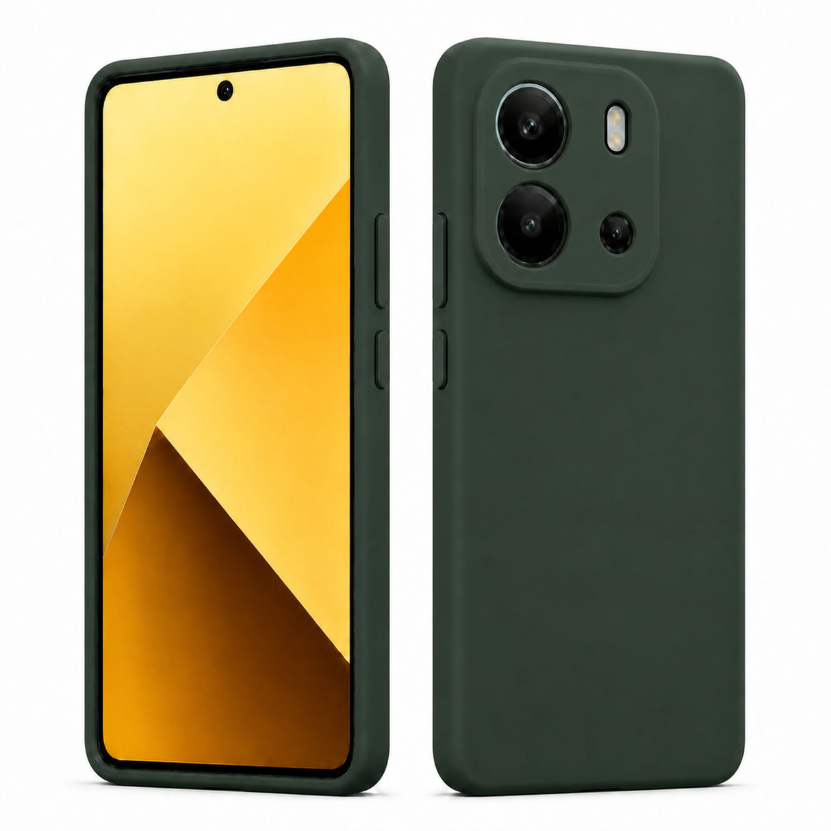 Xiaomi Redmi Note 14 4G Silicone Pro Silikon Hülle in Tannengrün – Produktansicht