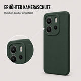 Xiaomi Redmi Note 14 4G Silicone Pro Silikon Hülle Tannengrün – Detailansicht 2