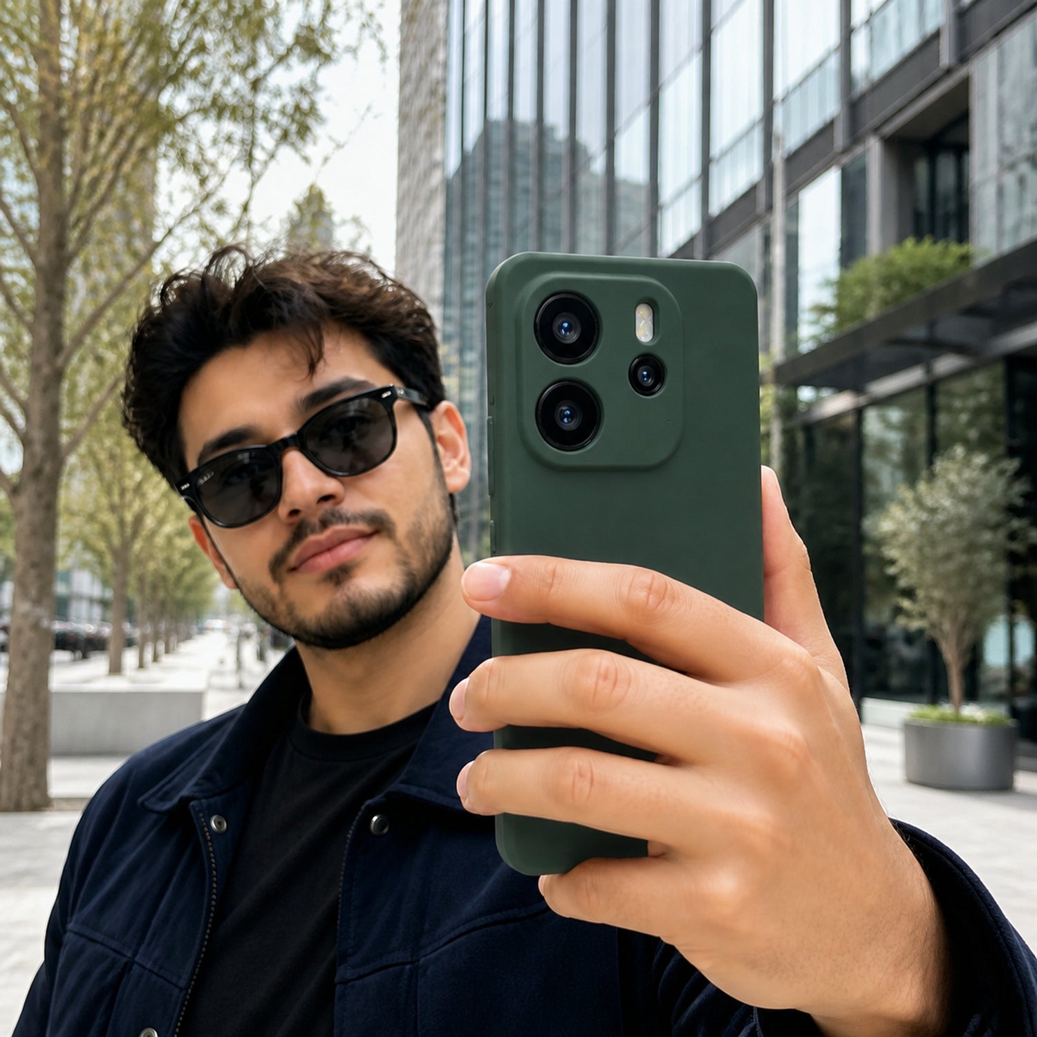 Xiaomi Redmi Note 14 4G Silicone Pro Silikon Hülle Tannengrün – Detailansicht 6