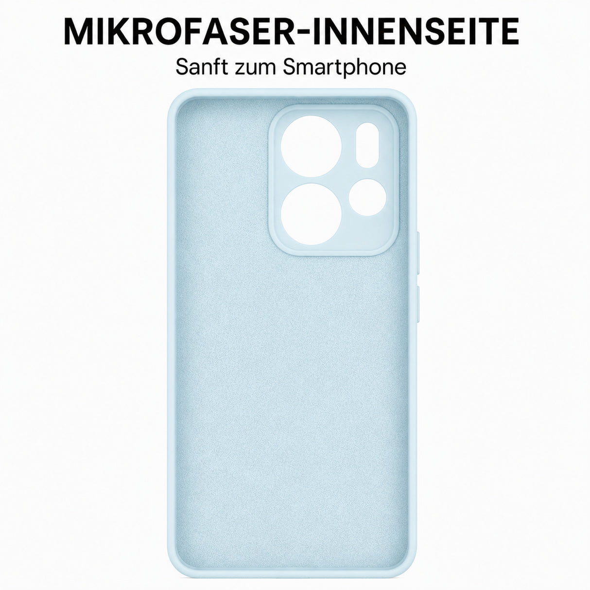 Xiaomi Redmi Note 14 4G Silicone Pro Silikon Hülle Wolkenblau – Detailansicht 4
