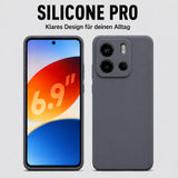 Xiaomi Redmi Note 14 5G Silicone Pro Silikon Hülle Anthrazit – Detailansicht 5