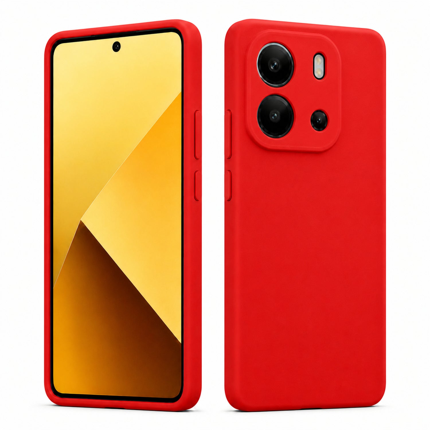 Xiaomi Redmi Note 14 5G Silicone Pro Silikon Hülle in Rot – Produktansicht
