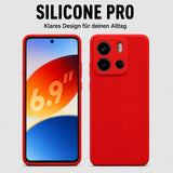 Xiaomi Redmi Note 14 5G Silicone Pro Silikon Hülle Rot – Detailansicht 5