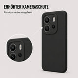 Xiaomi Redmi Note 14 5G Silicone Pro Silikon Hülle Schwarz – Detailansicht 2