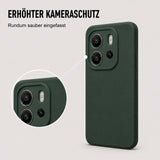 Xiaomi Redmi Note 14 5G Silicone Pro Silikon Hülle Tannengrün – Detailansicht 2