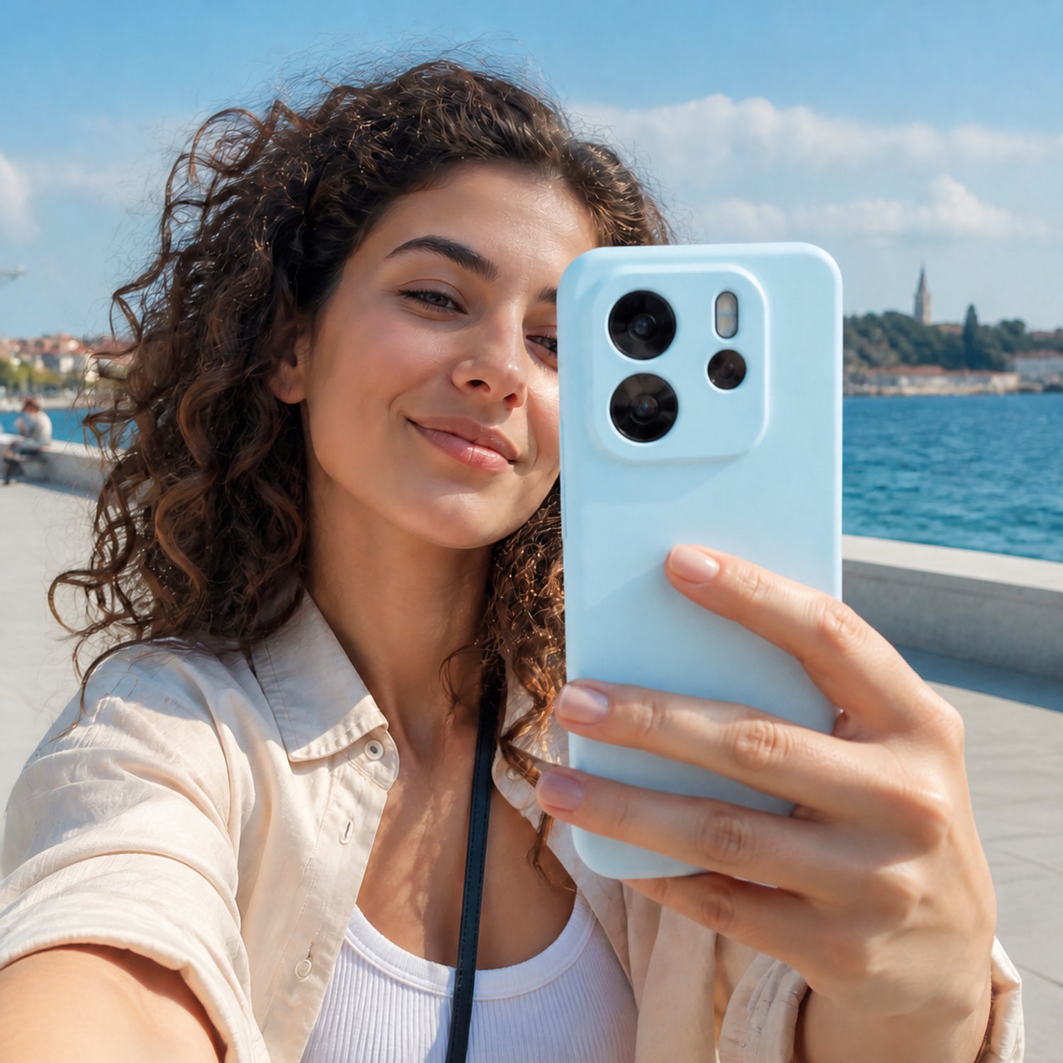 Xiaomi Redmi Note 14 5G Silicone Pro Silikon Hülle Wolkenblau – Detailansicht 6