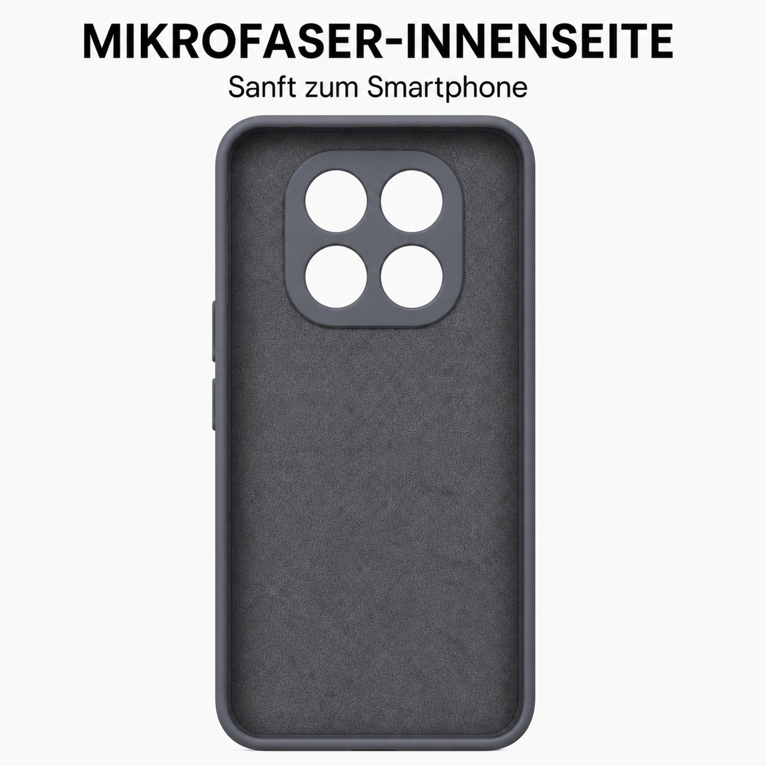 Xiaomi Redmi Note 14 Pro 5G Silicone Pro Silikon Hülle Anthrazit – Detailansicht 4