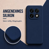Xiaomi Redmi Note 14 Pro 5G Silicone Pro Silikon Hülle Marineblau – Detailansicht 1
