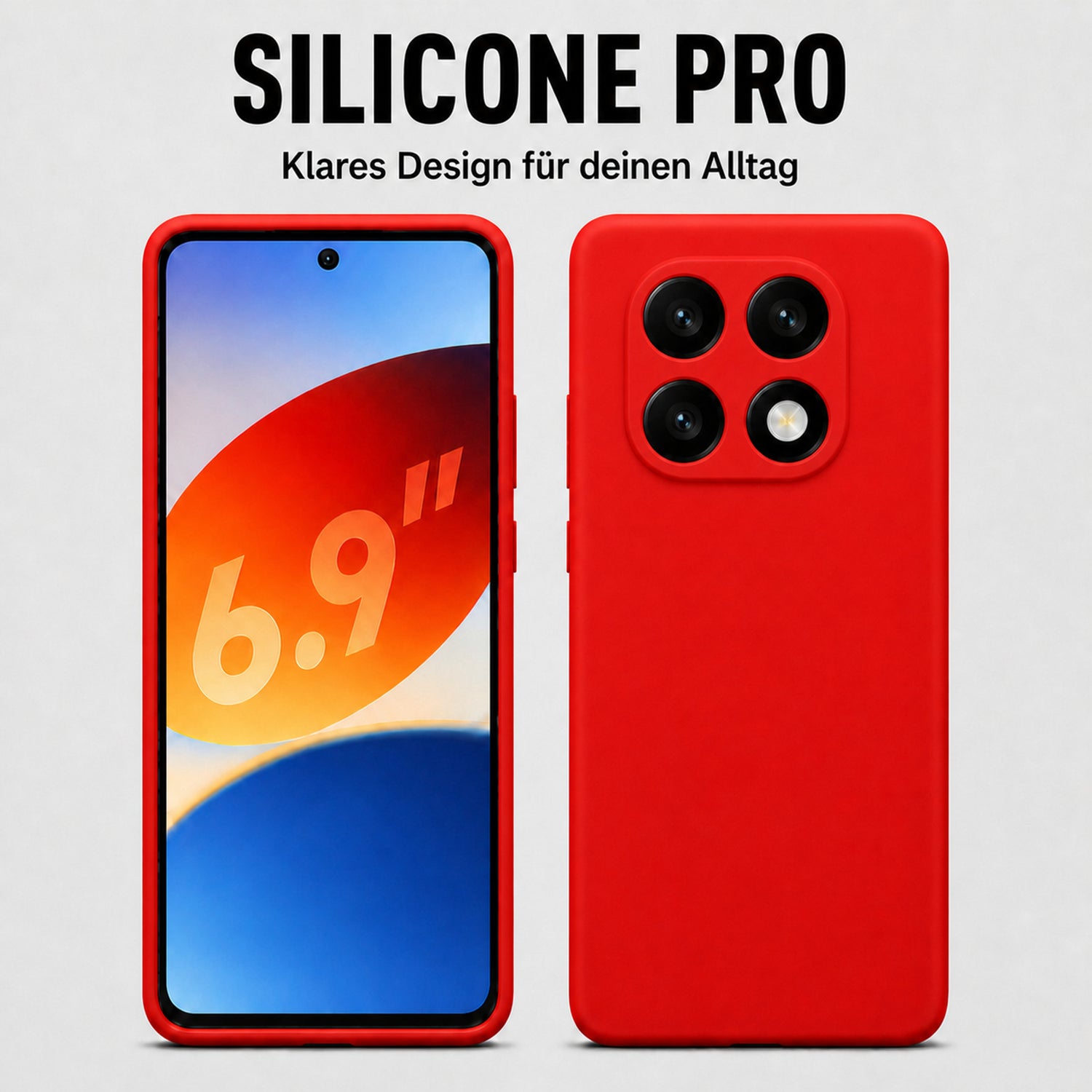 Xiaomi Redmi Note 14 Pro 5G Silicone Pro Silikon Hülle Rot – Detailansicht 5