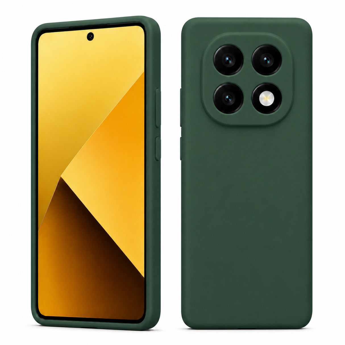 Xiaomi Redmi Note 14 Pro 5G Silicone Pro Silikon Hülle in Tannengrün – Produktansicht