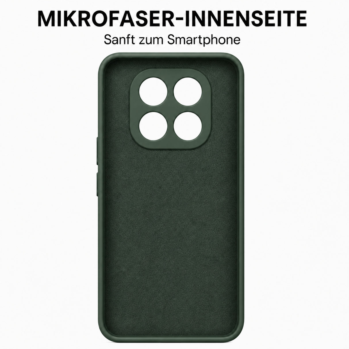 Xiaomi Redmi Note 14 Pro 5G Silicone Pro Silikon Hülle Tannengrün – Detailansicht 4