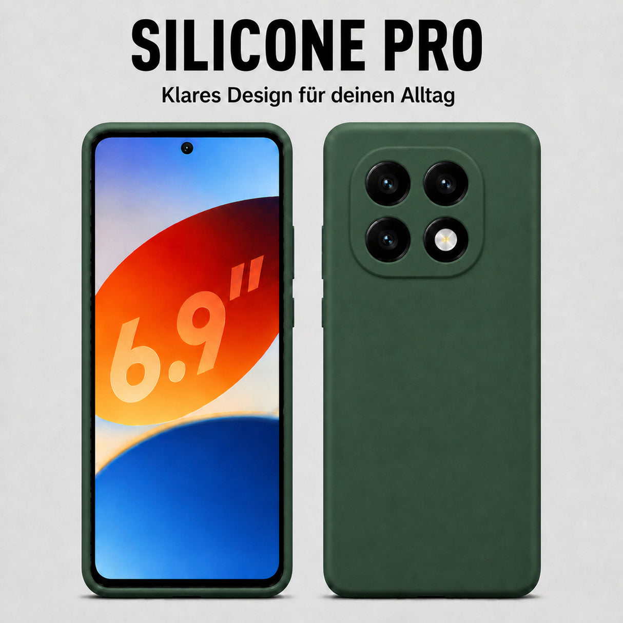 Xiaomi Redmi Note 14 Pro 5G Silicone Pro Silikon Hülle Tannengrün – Detailansicht 5