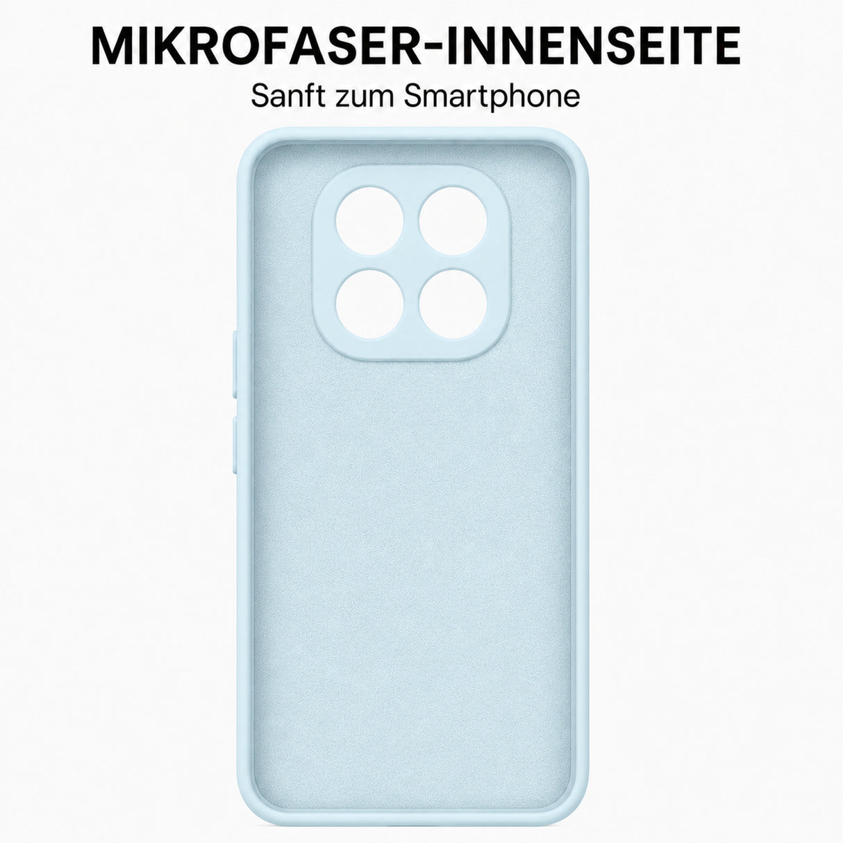 Xiaomi Redmi Note 14 Pro 5G Silicone Pro Silikon Hülle Wolkenblau – Detailansicht 4