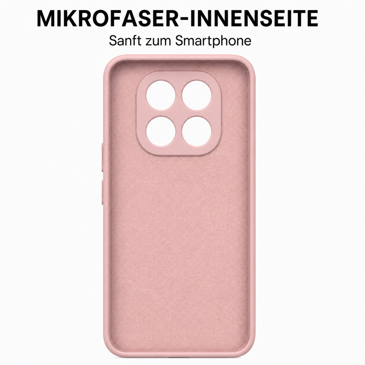 Xiaomi Redmi Note 14 Pro+ 5G Silicone Pro Silikon Hülle Altrosa – Detailansicht 4