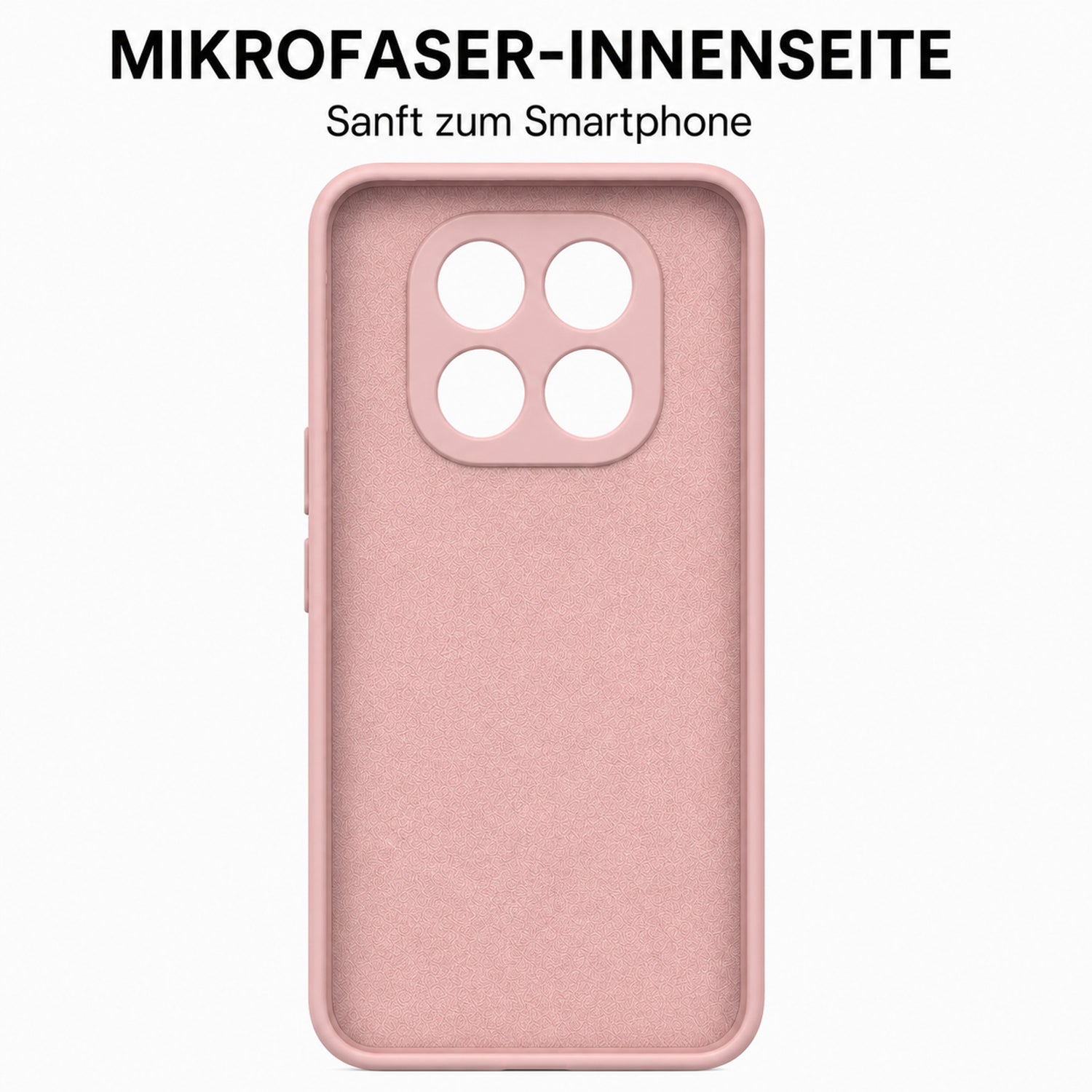 Xiaomi Redmi Note 14 Pro+ 5G Silicone Pro Silikon Hülle Altrosa – Detailansicht 4