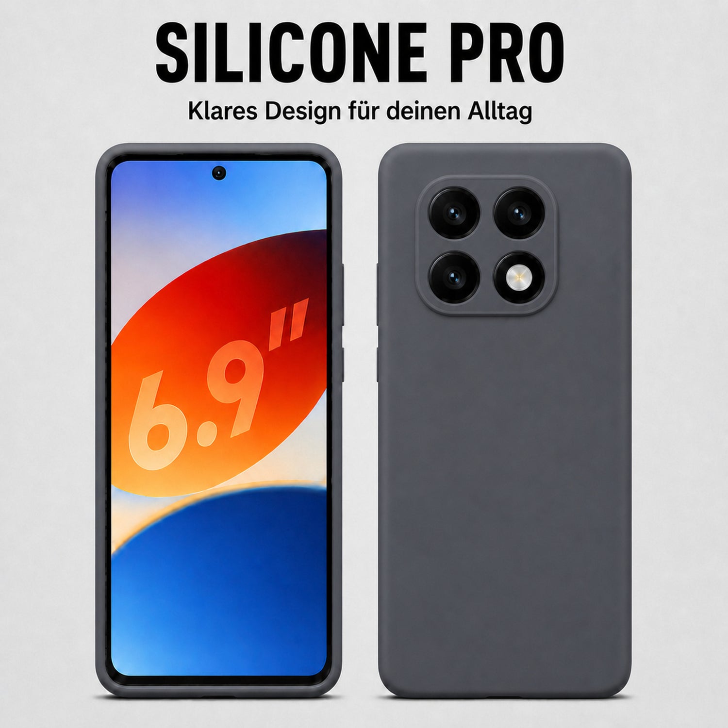 Xiaomi Redmi Note 14 Pro+ 5G Silicone Pro Silikon Hülle Anthrazit – Detailansicht 5