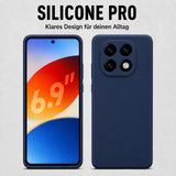 Xiaomi Redmi Note 14 Pro+ 5G Silicone Pro Silikon Hülle Marineblau – Detailansicht 5