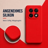 Xiaomi Redmi Note 14 Pro+ 5G Silicone Pro Silikon Hülle Rot – Detailansicht 1