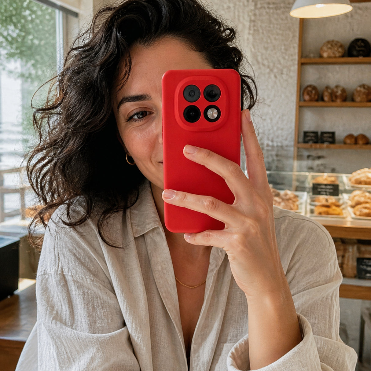 Xiaomi Redmi Note 14 Pro+ 5G Silicone Pro Silikon Hülle Rot – Detailansicht 6