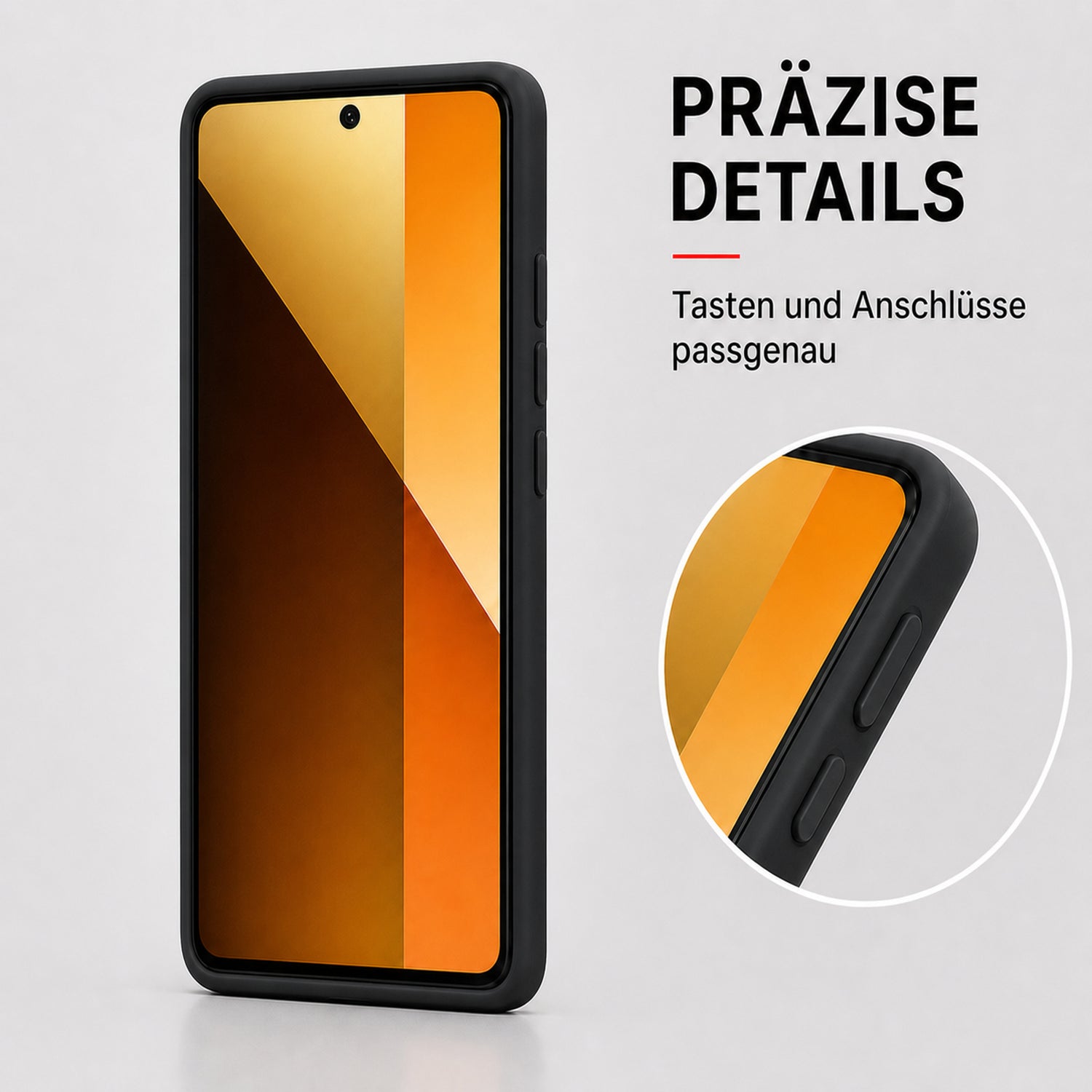 Xiaomi Redmi Note 14 Pro+ 5G Silicone Pro Silikon Hülle Schwarz – Detailansicht 3