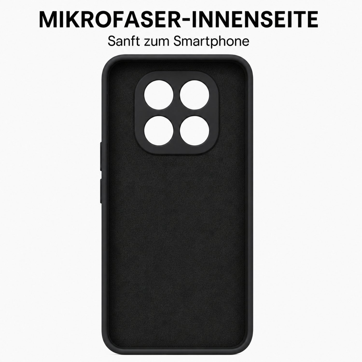Xiaomi Redmi Note 14 Pro+ 5G Silicone Pro Silikon Hülle Schwarz – Detailansicht 4