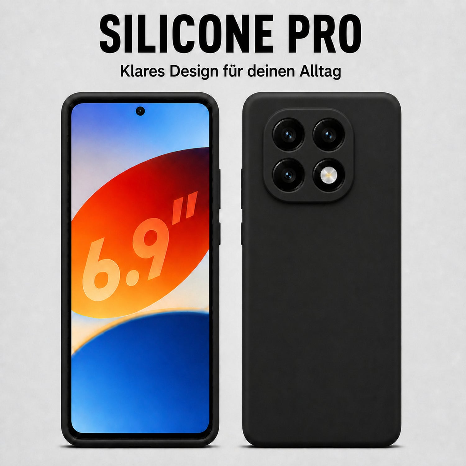 Xiaomi Redmi Note 14 Pro+ 5G Silicone Pro Silikon Hülle Schwarz – Detailansicht 5