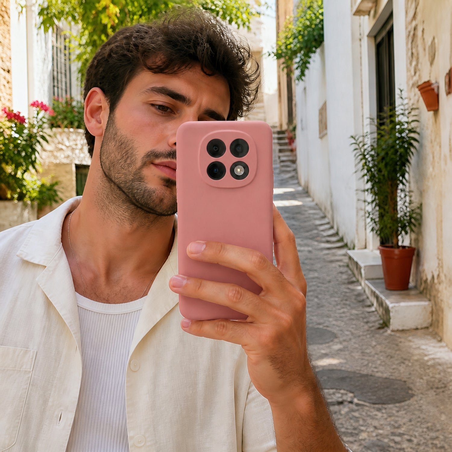 Xiaomi Redmi Note 15 4G / 5G Silicone Pro Silikon Hülle Altrosa – Detailansicht 6