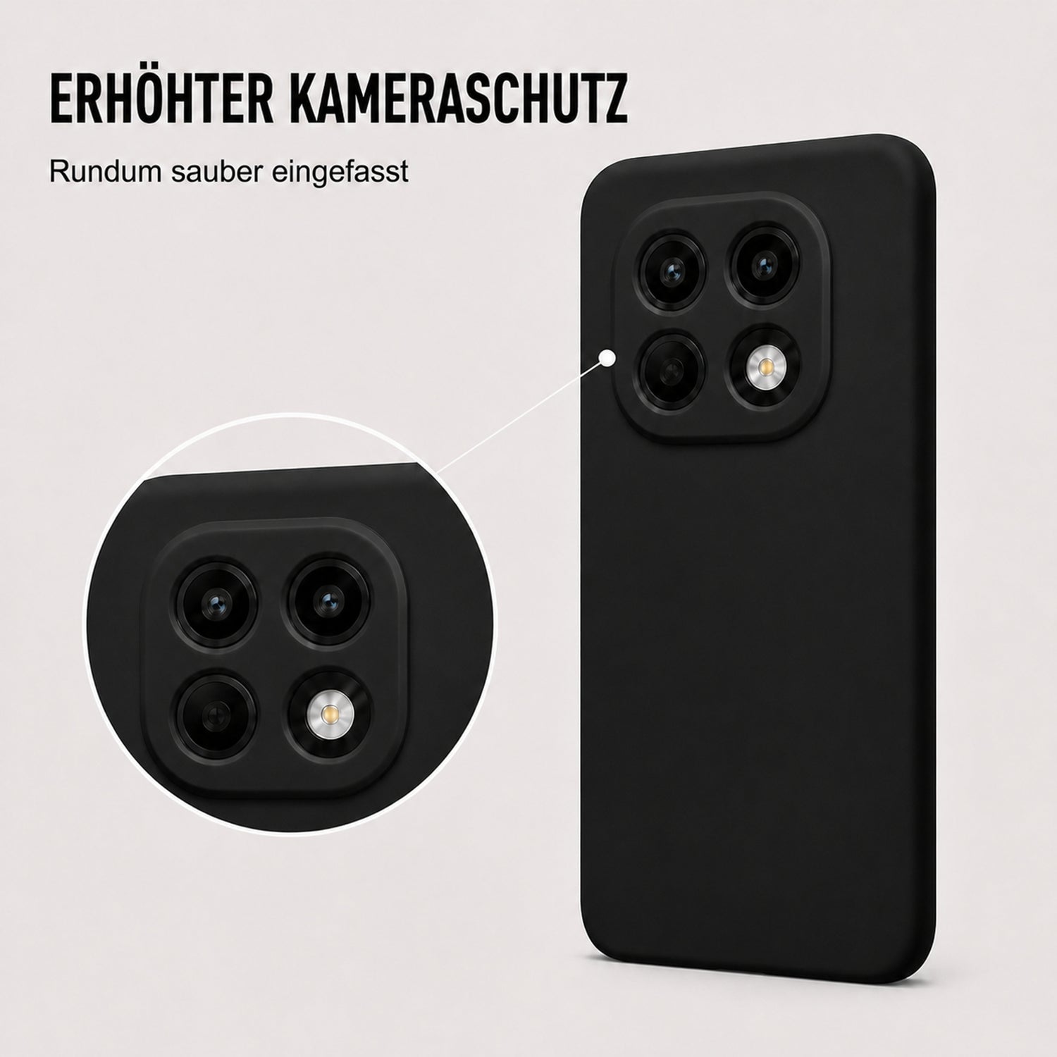 Xiaomi Redmi Note 15 4G / 5G Silicone Pro Silikon Hülle Schwarz – Detailansicht 2