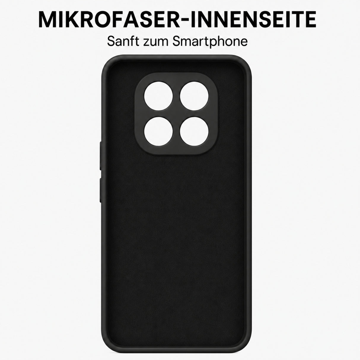 Xiaomi Redmi Note 15 4G / 5G Silicone Pro Silikon Hülle Schwarz – Detailansicht 4
