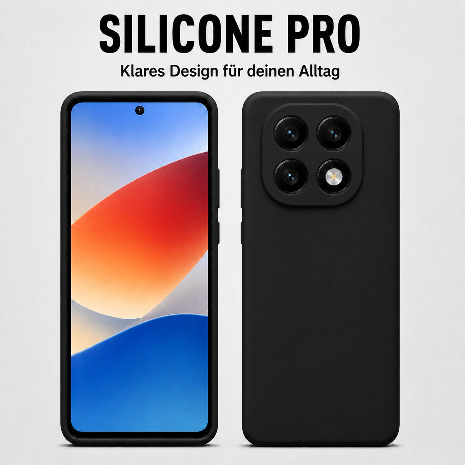 Xiaomi Redmi Note 15 4G / 5G Silicone Pro Silikon Hülle Schwarz – Detailansicht 5