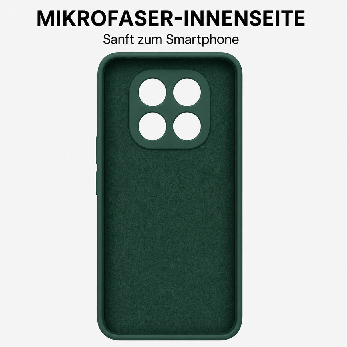 Xiaomi Redmi Note 15 4G / 5G Silicone Pro Silikon Hülle Tannengrün – Detailansicht 4