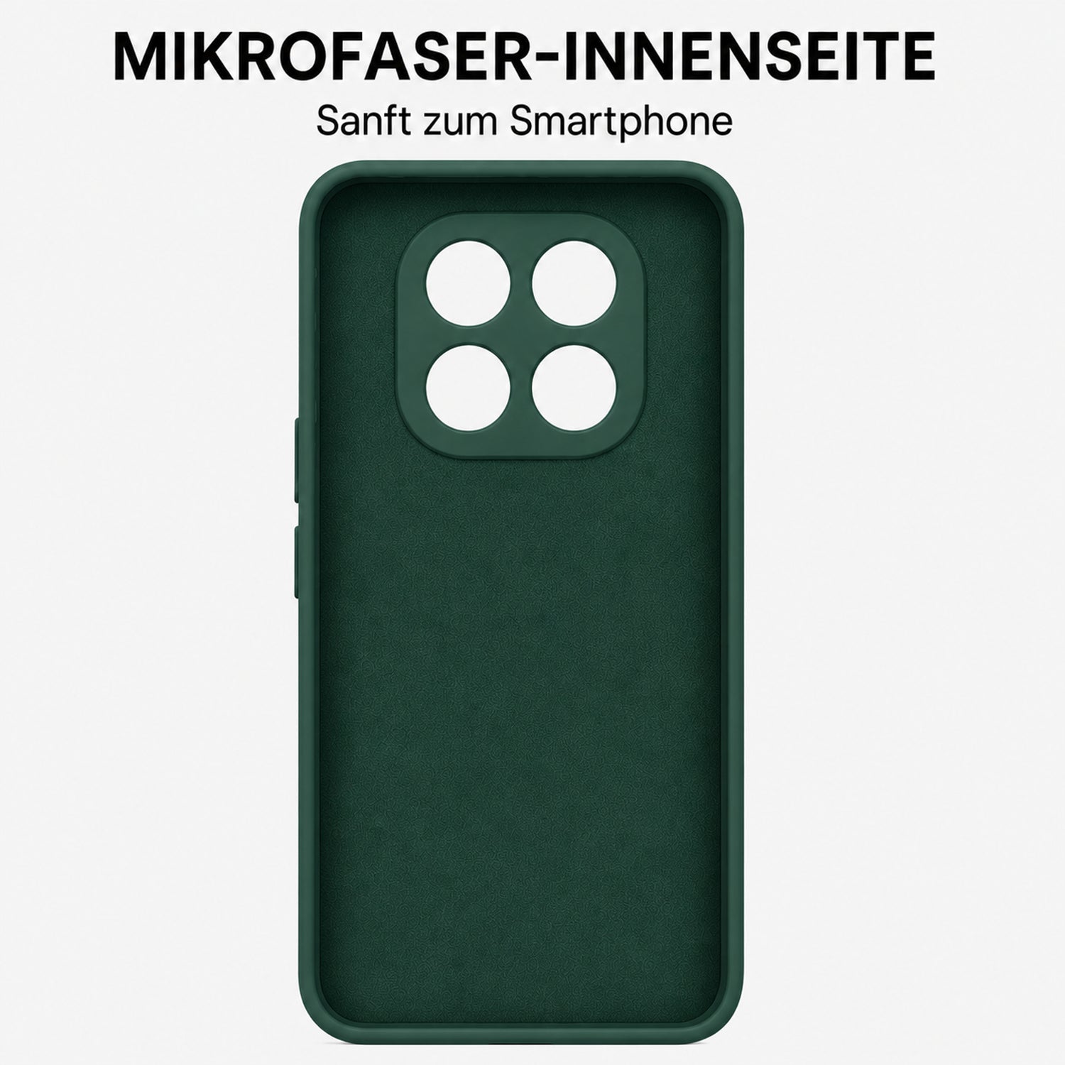 Xiaomi Redmi Note 15 4G / 5G Silicone Pro Silikon Hülle Tannengrün – Detailansicht 4